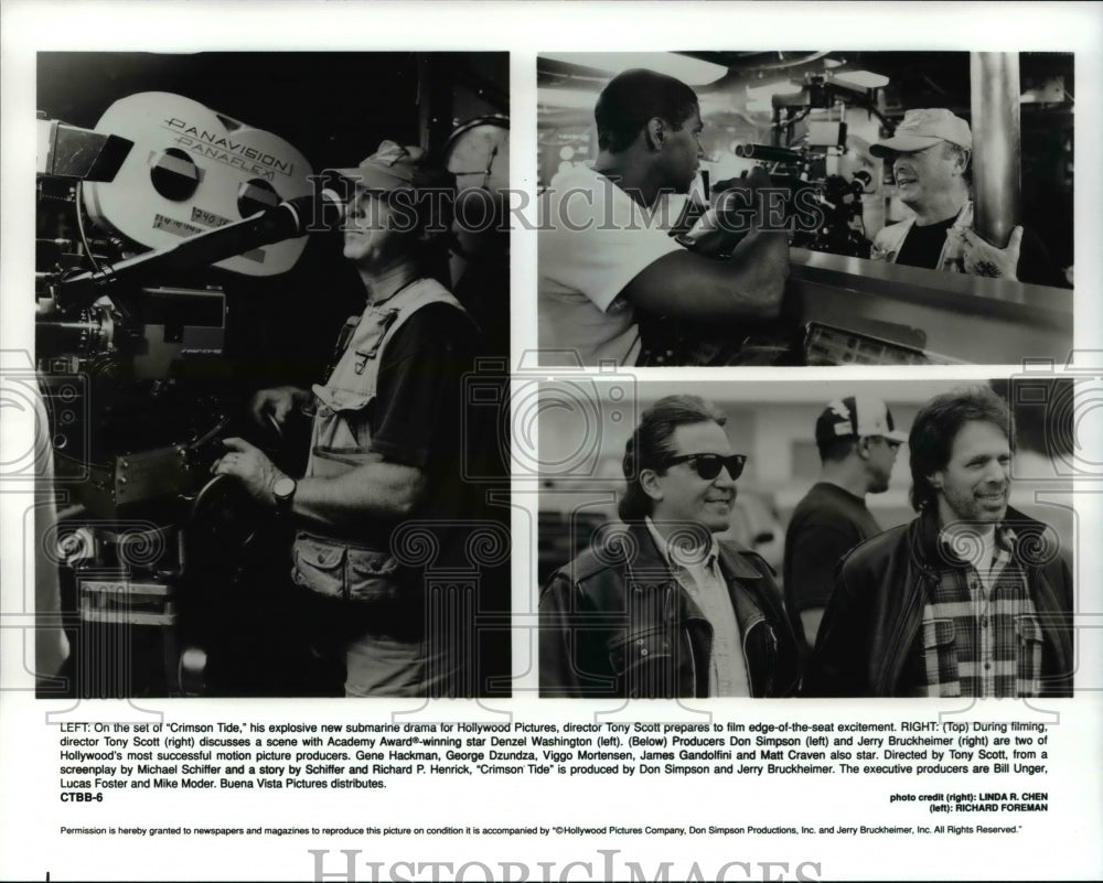1995 Press Photo Gene Hackman &amp; George Dzundza in Crimson Tide - cvp67368 - Historic Images