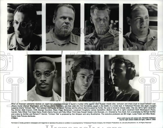 1995, Denzel Washington & Cast of Crimson Tide - cvp67370 - Historic Images