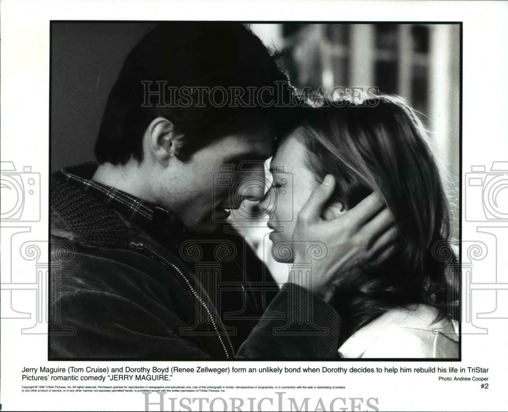 1997, Tom Cruise & Renee Zellweger in Jerry Maguire - cvp67608 - Historic Images
