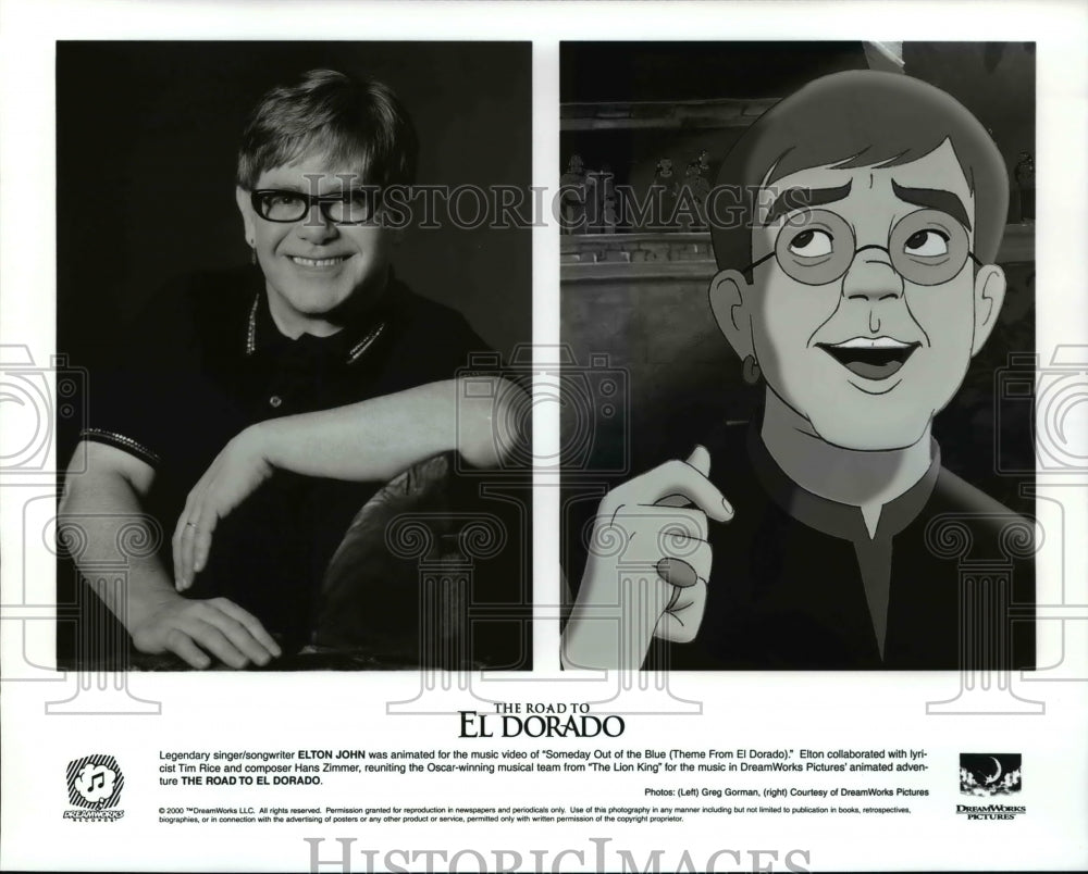 2000, Elton John Voice in The Road to El Dorado - cvp67728 - Historic Images