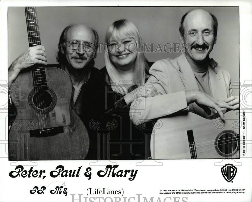 1995 Press Photo Peter, Paul and Mary - Historic Images