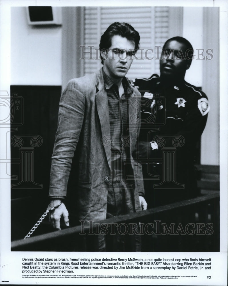 1987 Press Photo Dennis Quaid in The Big Easy - cvp67797 - Historic Images
