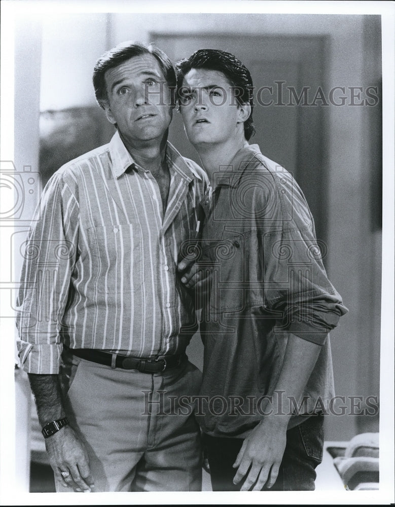 1987 Press Photo Kiel Martin Matthew Perry in Second Chance - cvp67970 - Historic Images