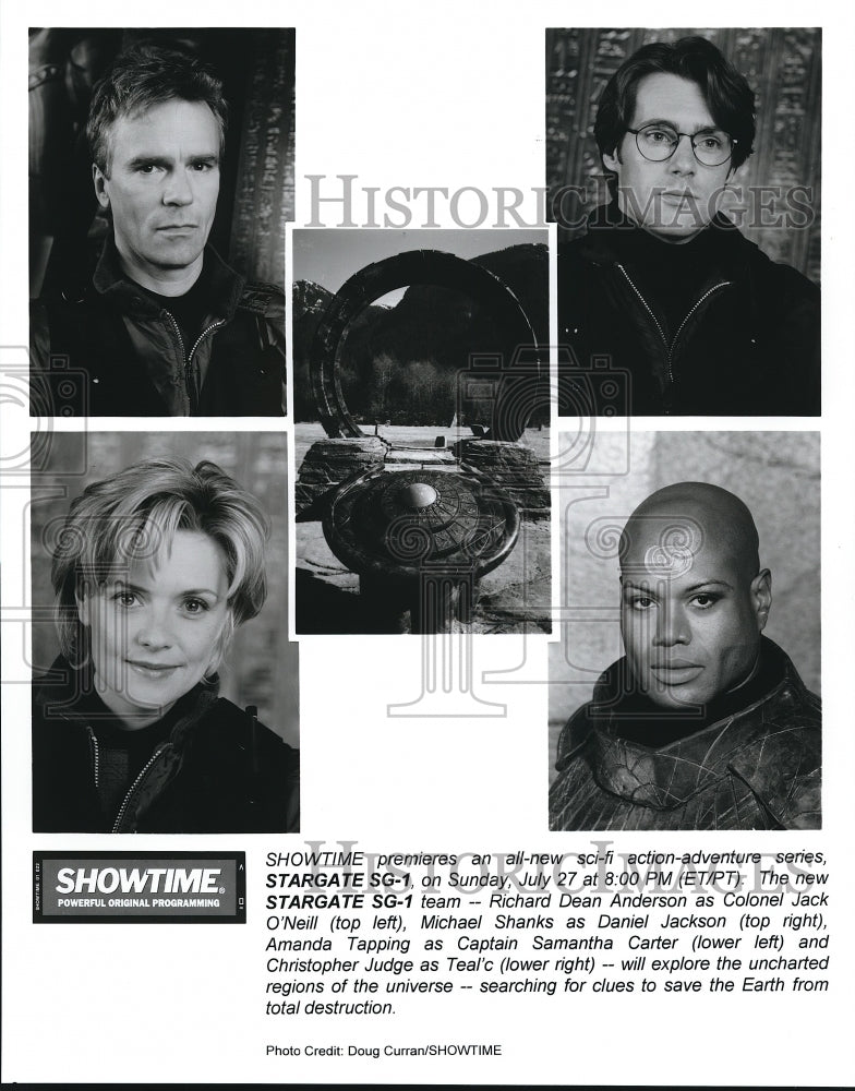 Press Photo Richard Dean Anderson Amanda Tapping Christopher Judge Stargate SG1 - Historic Images