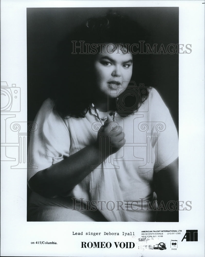 1984 Press Photo Debora Iyall lead singer of Romeo Void - cvp68137 - Historic Images