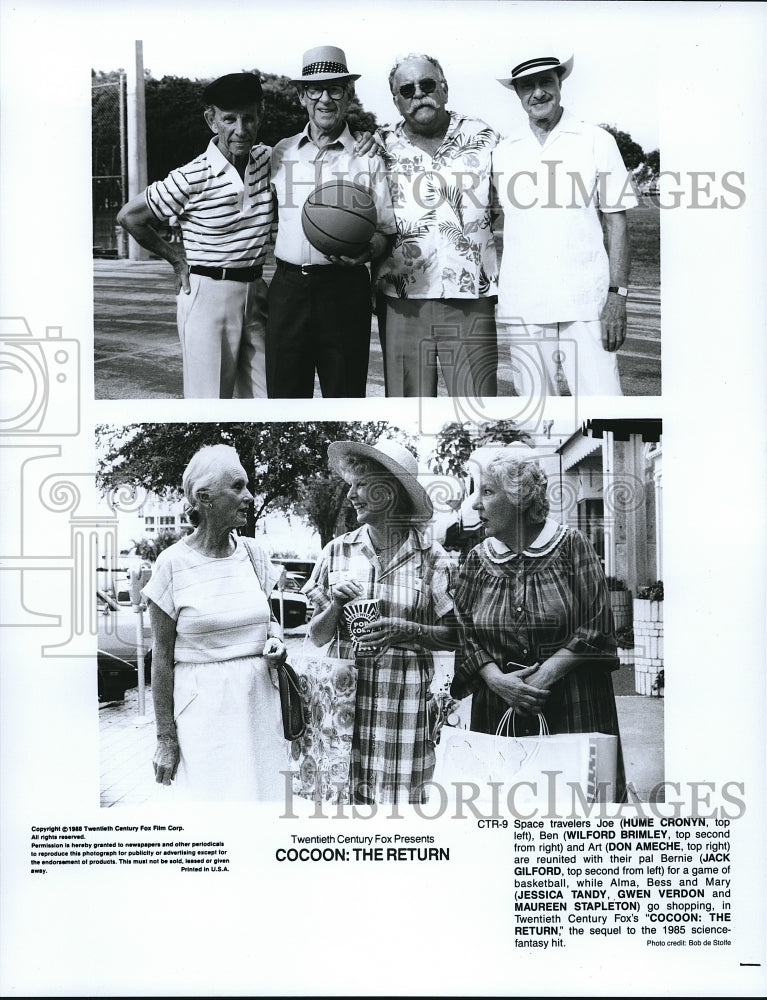 1988 Hume Cronyn Wilford Brimley Don Ameche and Jack Gilford - Historic Images