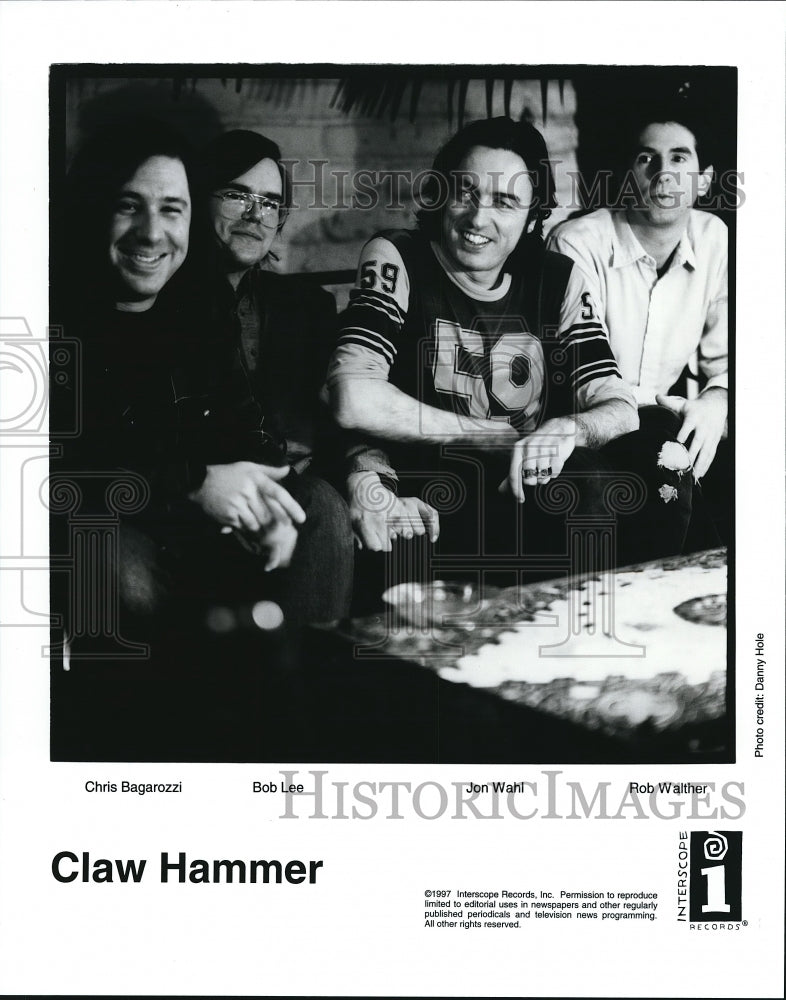 1997 Press Photo Chris Bagarozzi Bob Lee Jon Wahl and Rob Walther of Claw Hammer - Historic Images