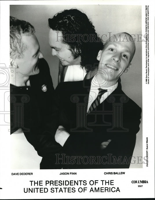 1996, Dave Dederer Jason Finn Chris Ballew Presidents of the U.S.A. - Historic Images