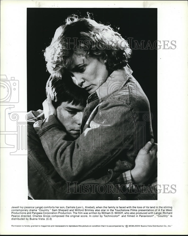 1984 Jessica Lange and Levi Knebel star in Country  - Historic Images