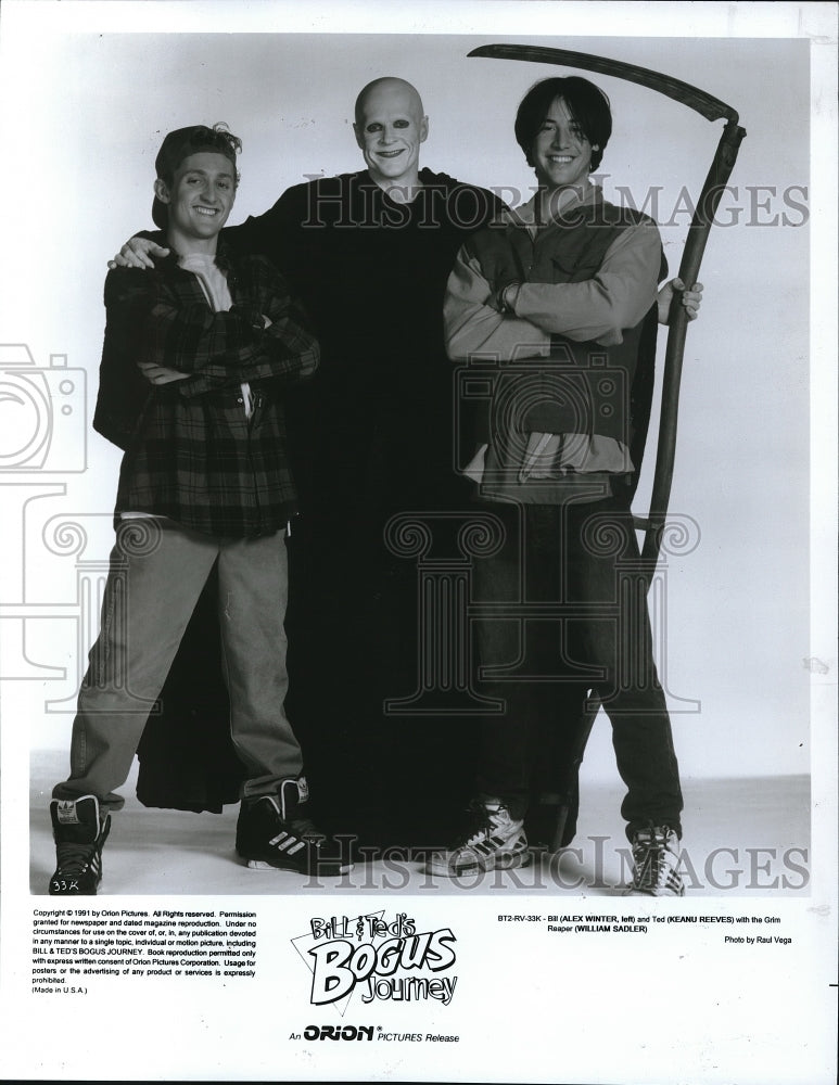 1991 Bill &amp; Teds Bogus Journey Alex Winter Keanu Reeves William - Historic Images