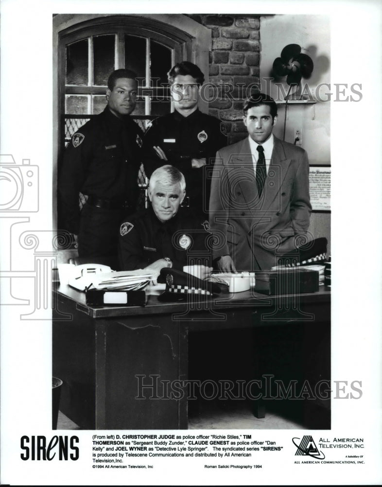 1994 D. Christopher Judge Tim Tomerson Claude Genest on Sirens - Historic Images