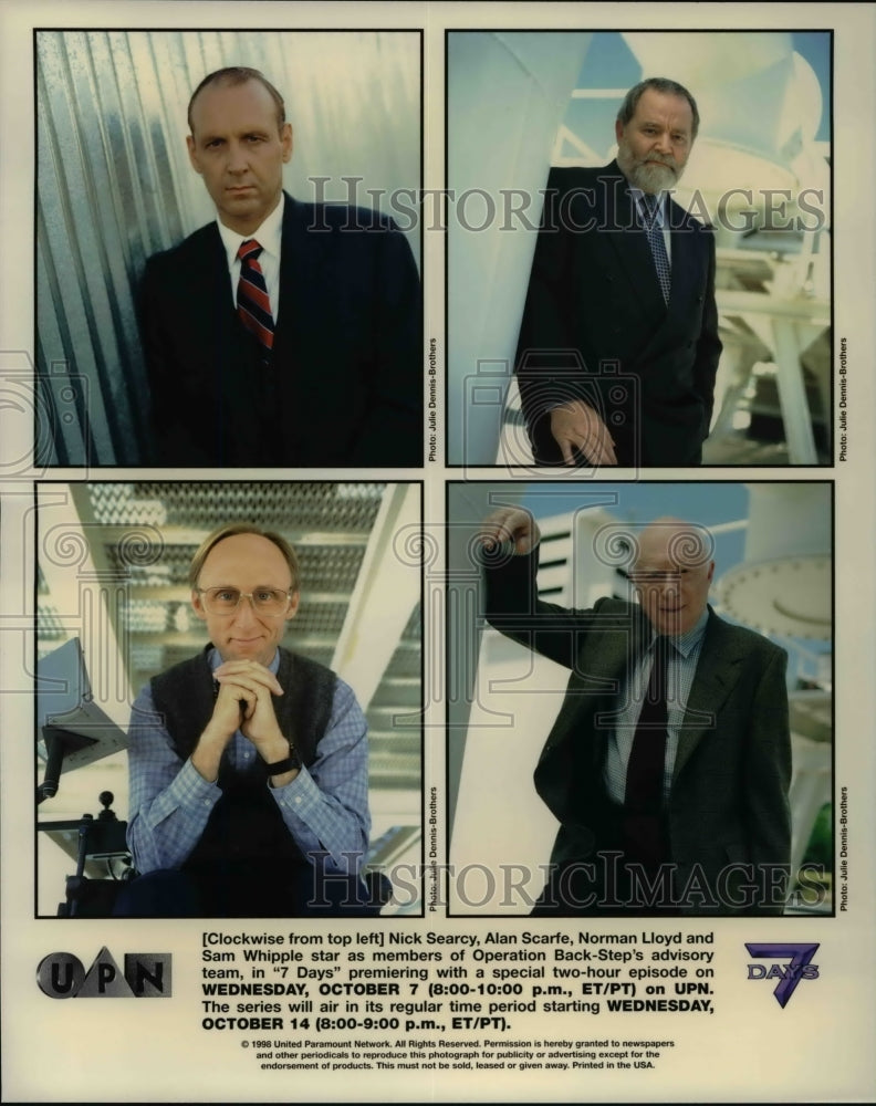 1998 Nick Searcy Alan Scarfe Norman Lloyd and Sam Whipple in 7 Days - Historic Images