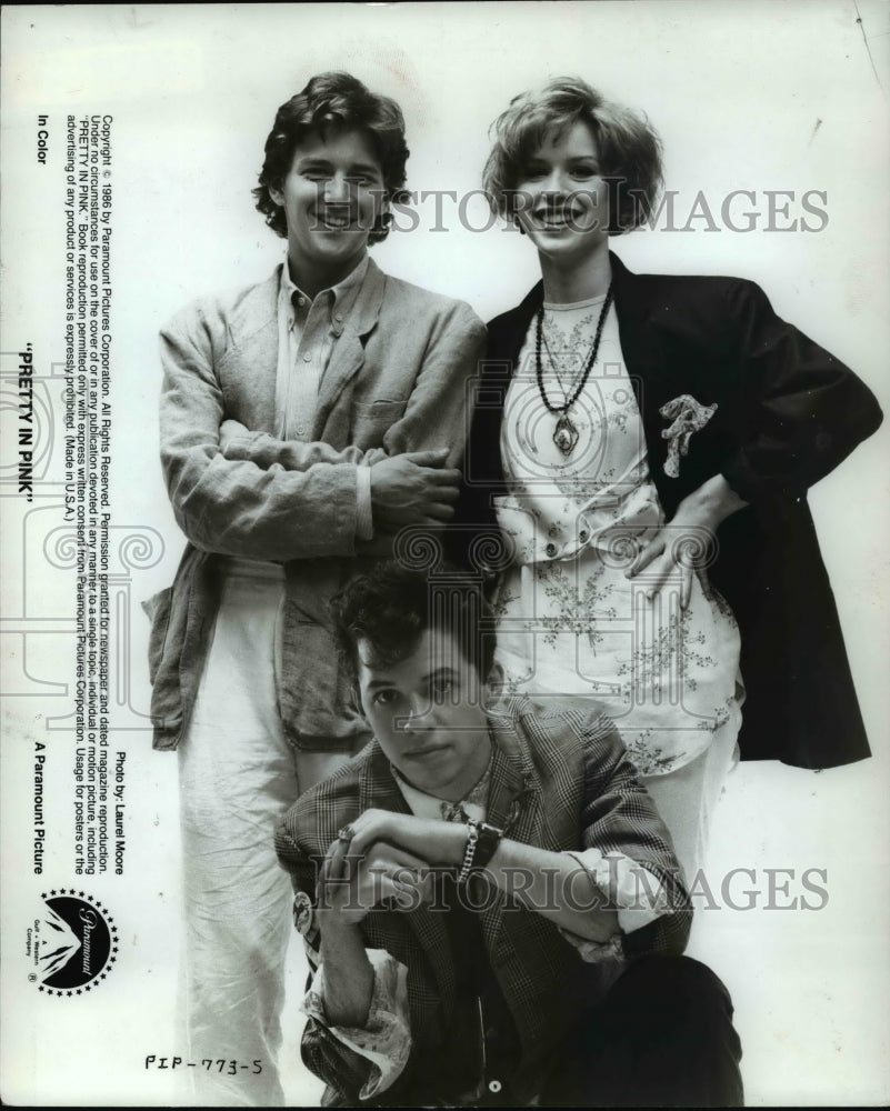 1986 Press Photo Cast of Pretty in Pink-Historic Images