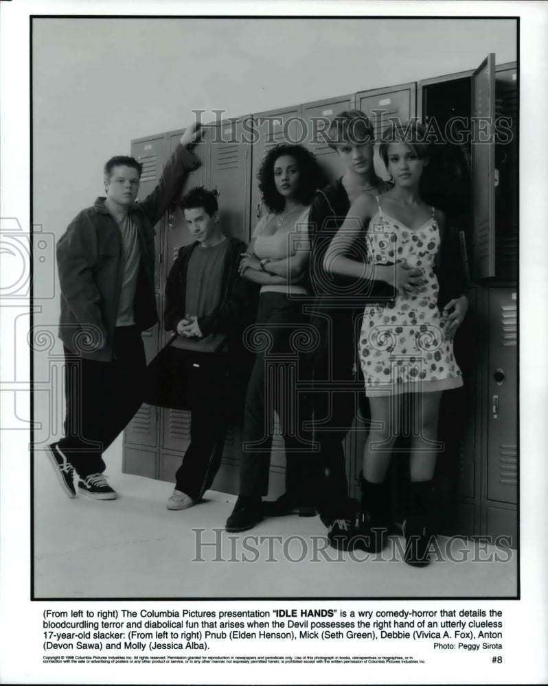 Press Photo Columbia Pictures presents Idle Hands with Seth Green, Jessica Alba- Historic Images