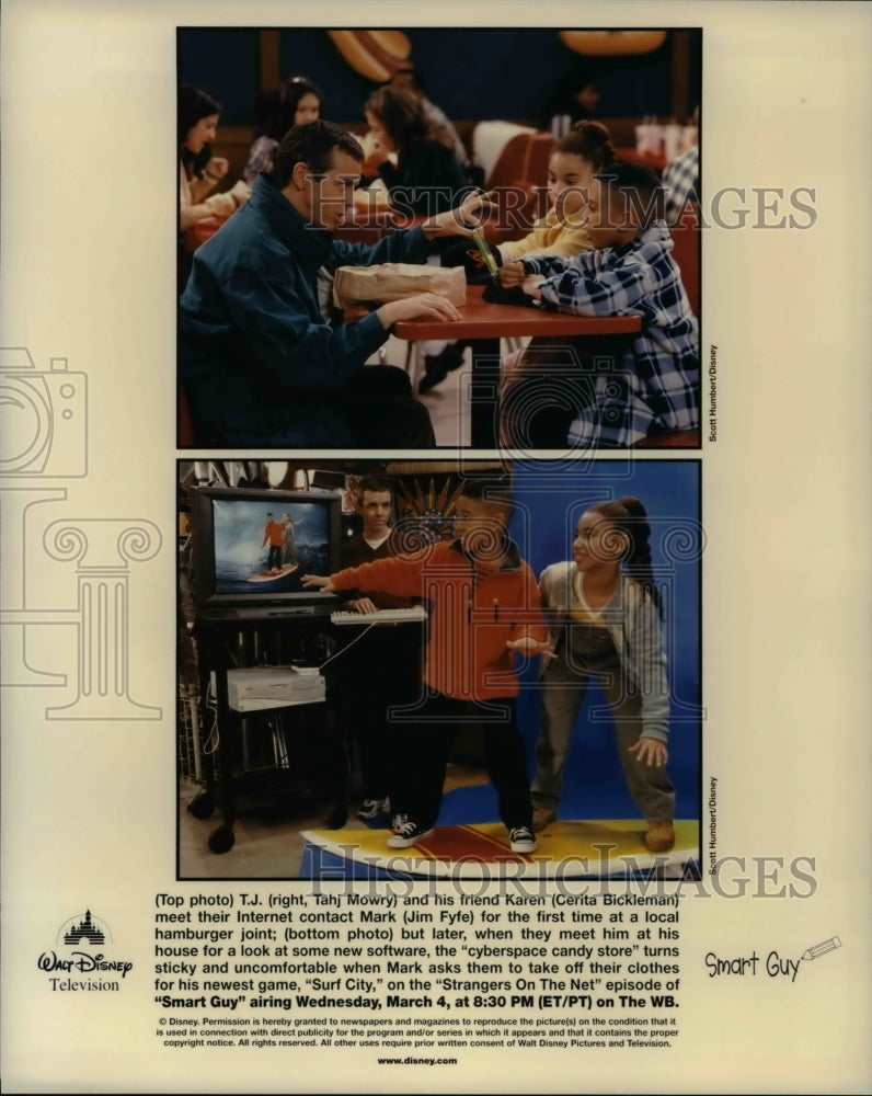 1997 Press Photo Tahj Mowry & Cerita Bickleman in Smart Guy - cvp69511-Historic Images