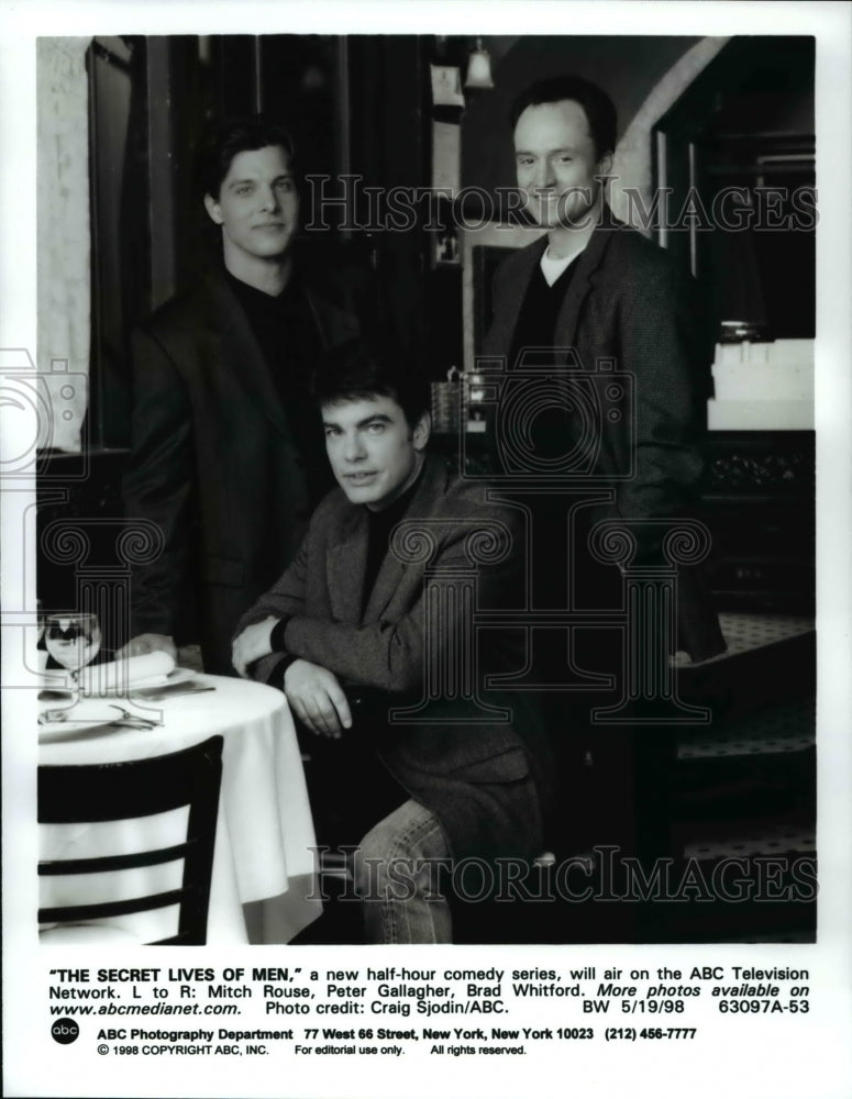 1998 Press Photo ABC presents The Secret Lives Of Men with Brad Whitford, Mitch - Historic Images