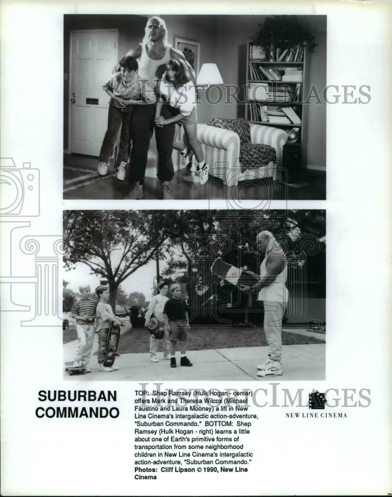 1991 Hulk Hogan Michael Faustino and Laura Mooney Suburban Commando - Historic Images