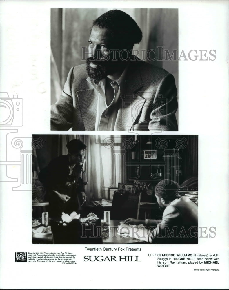 1994 Press Photo Clarence Williams and Michael Wright star in Sugar Hill - Historic Images