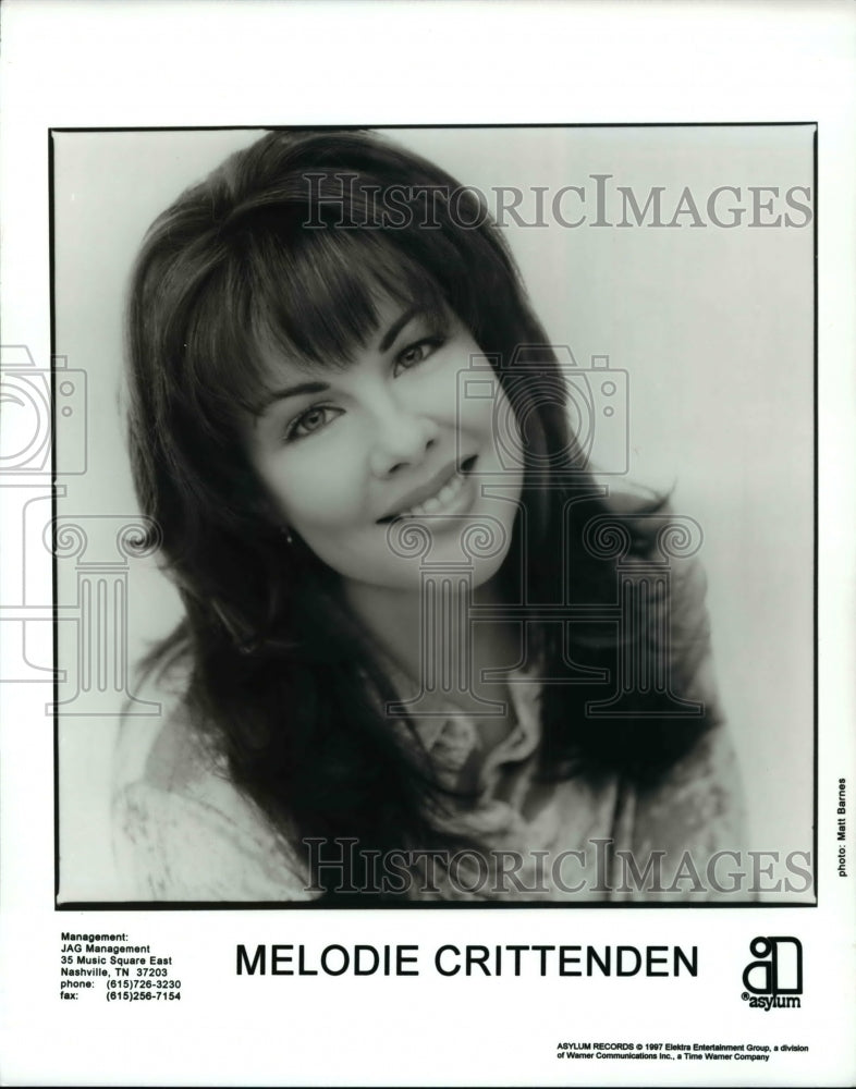 1997 American country &amp; Christian music artist Melodie Crittenden - Historic Images