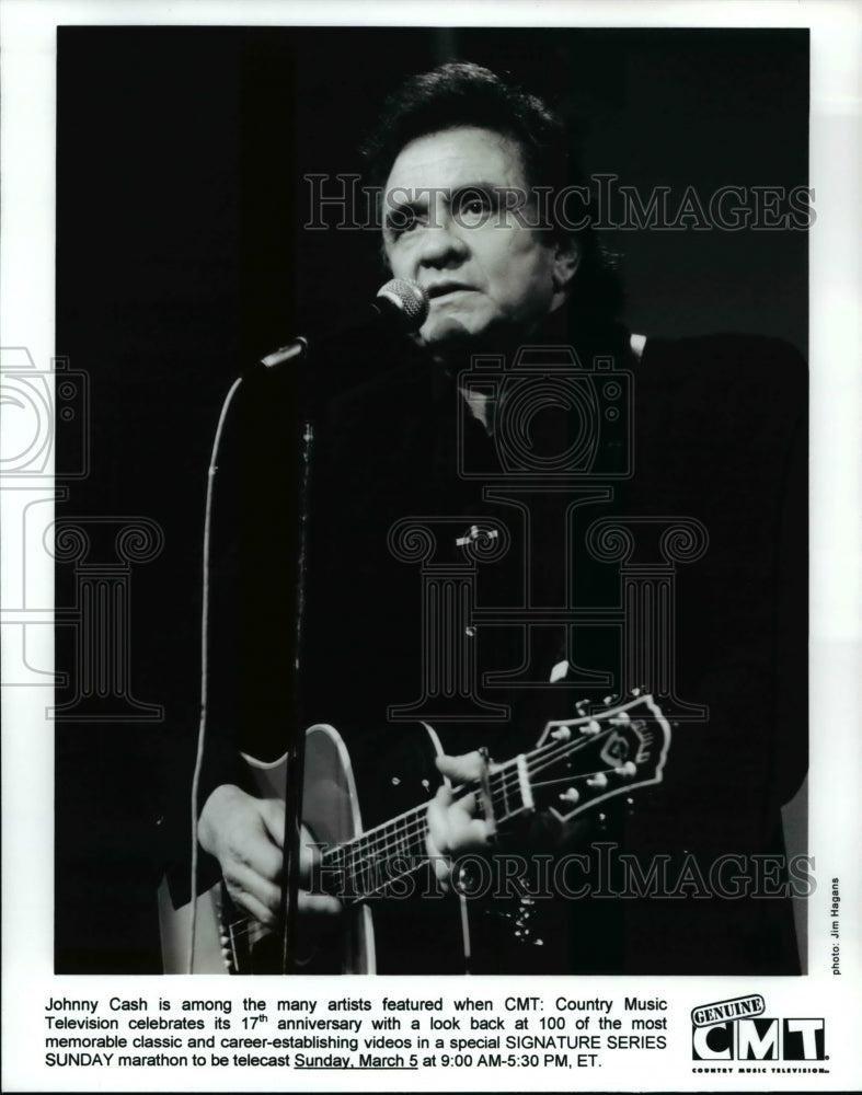 Press Photo Johnny Cash, featured on Country Music Television - cvp69806- Historic Images