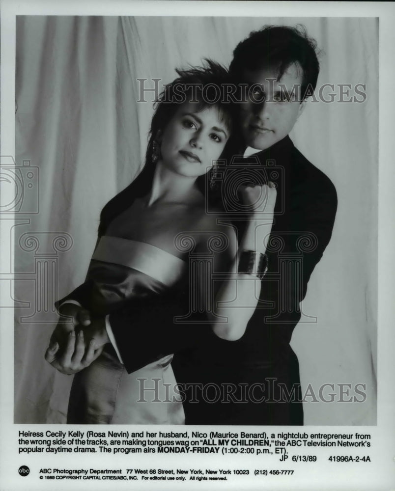 1989 Rosa Nevin Maurice Benard All My Children - Historic Images