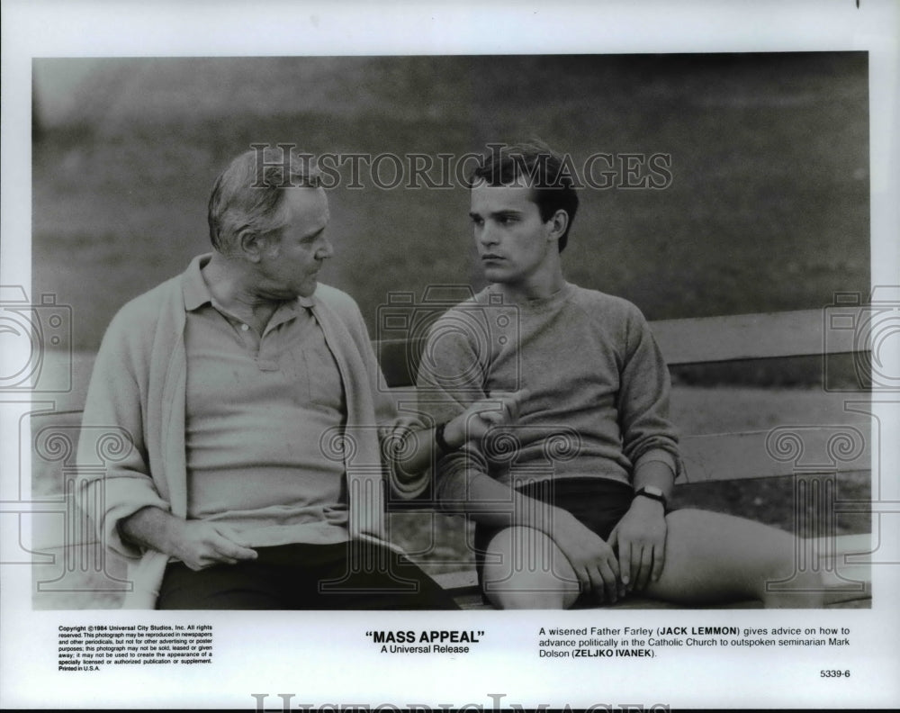 1984 Press Photo Jack Lemmon Zeljko Ivanek in Mass Appeal - cvp70099 - Historic Images