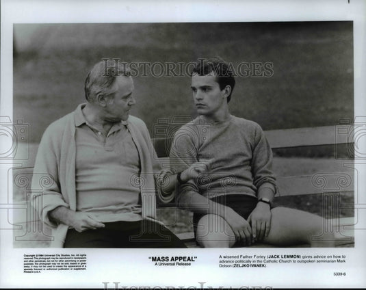 1984 Press Photo Jack Lemmon Zeljko Ivanek in Mass Appeal - cvp70099 - Historic Images