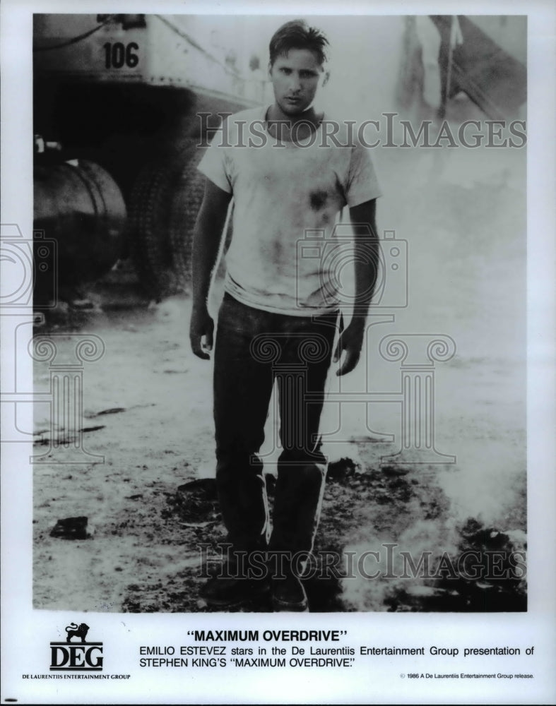 1986 Press Photo Emilio Estevez stars in Maximum Overdrive - cvp70290-Historic Images