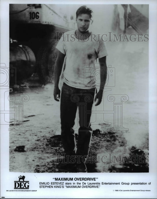 1986 Press Photo Emilio Estevez stars in Maximum Overdrive - cvp70290-Historic Images