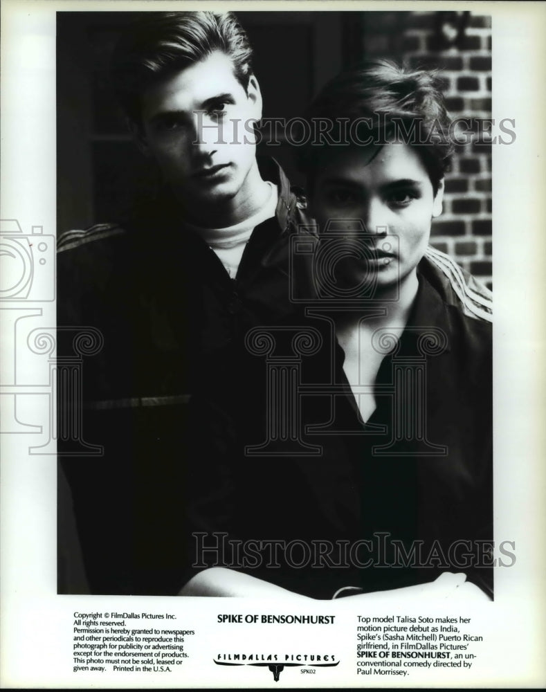 1989 Press Photo Talia Soto and Sasha Mitchell star in Spike of Bensonhurst - Historic Images
