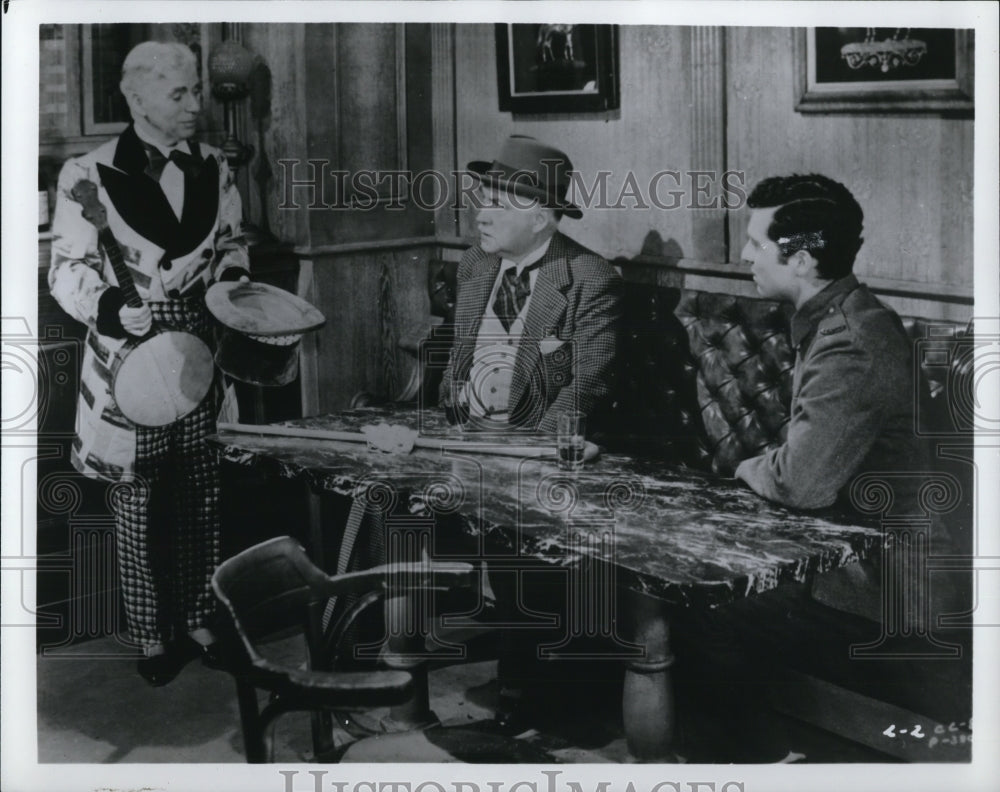 1993 Press Photo Charlie Chaplin, Nigel Bruce & Sydney Chaplin in Limelight - Historic Images