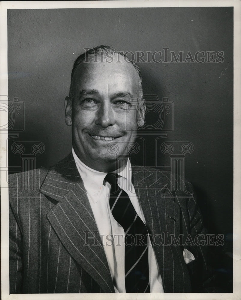 1950 Press Photo Ellis W. Ryan President of Cleveland Indians - Historic Images