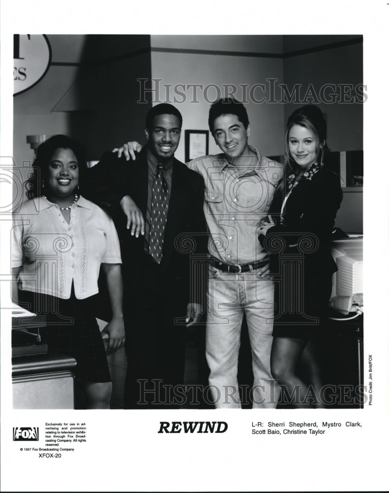 1987 Press Photo Scott Baio, Mystro Clark &amp; Cat of Rewind - cvp72120- Historic Images