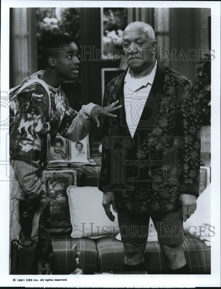 1991 Press Photo Redd Foxx, Larenz Tale in The Royal Family - cvp72603-Historic Images