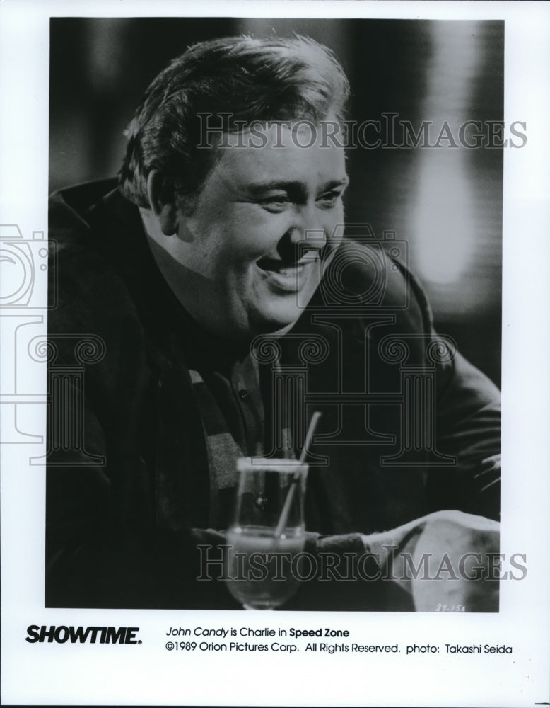 1989 Press Photo John Candy in Speed Zone - cvp73277 - Historic Images