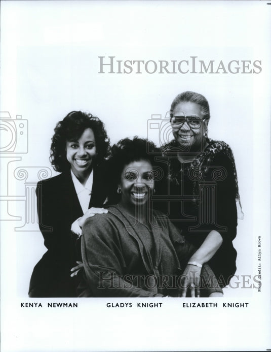 Press Photo Singers Kenya Newman, Gladys Knight & Elizabeth Knight - cvp73409 - Historic Images