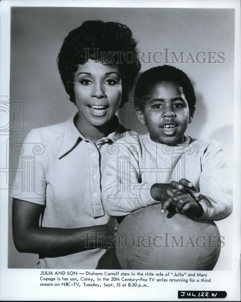 1968 Press Photo Diahann Carroll & Marc Copage in Julia - cvp74420-Historic Images