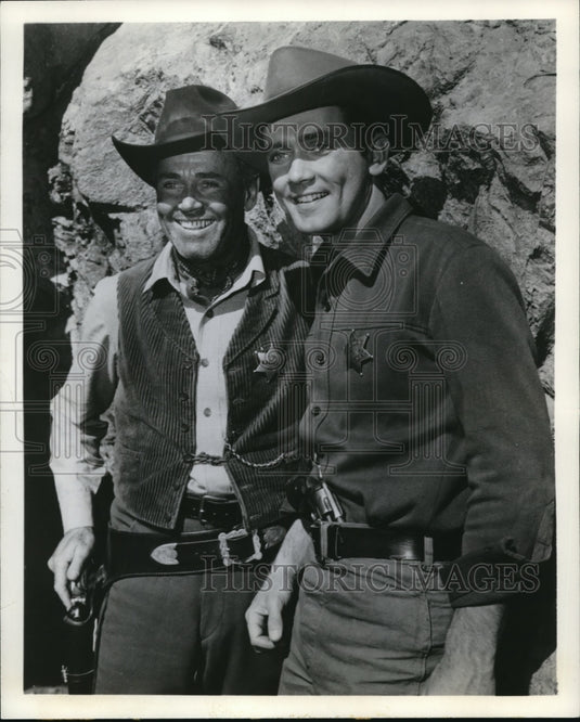1958 Press Photo Henry Fonda and Allen Chase - cvp74489-Historic Images