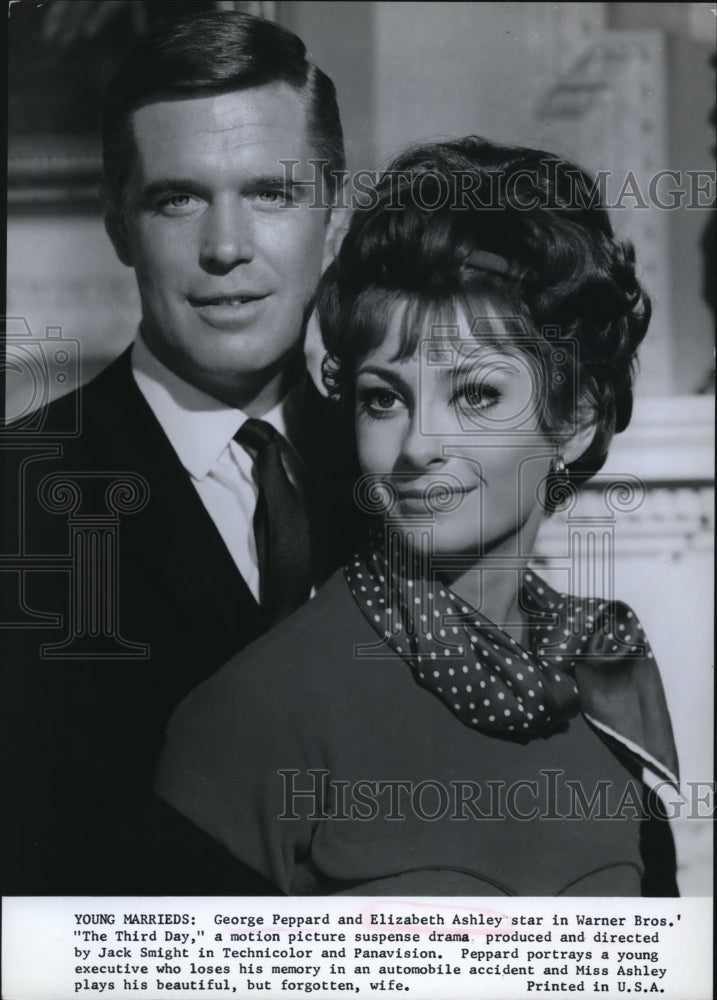 1966 Press Photo George Peppard &amp; Elizabeth Ashley in The Third Day - cvp74559 - Historic Images