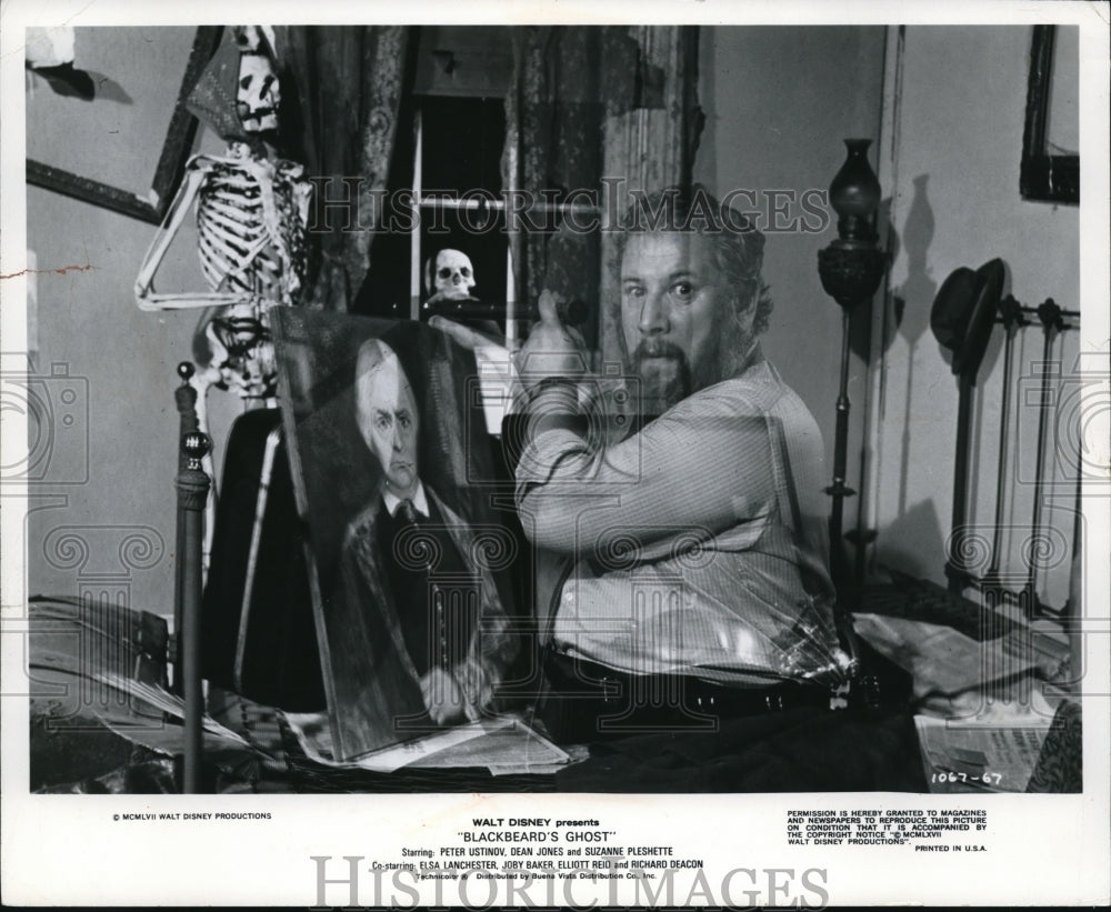 1969 Press Photo Blackbeards Ghost, Peter Ustinov, Dan Jones, Suzanne Pleshette - Historic Images