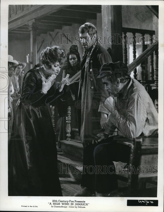 1965, Lili Kedrova & James Coburn in A High Wind in Jamaica - Historic Images