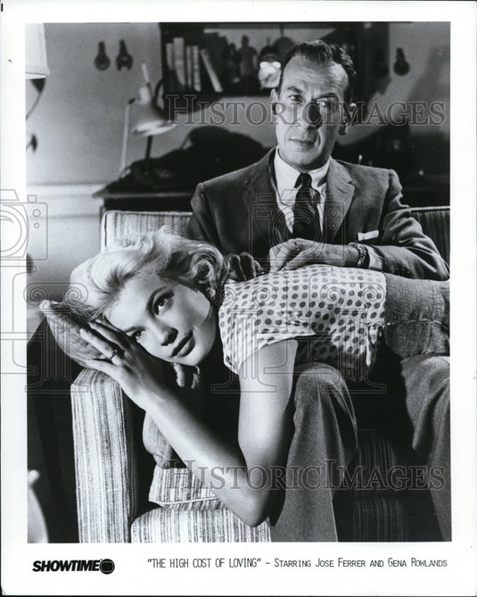 1958 Press Photo Jose Ferrer & Gena Powlands in The High Cost of Loving - Historic Images