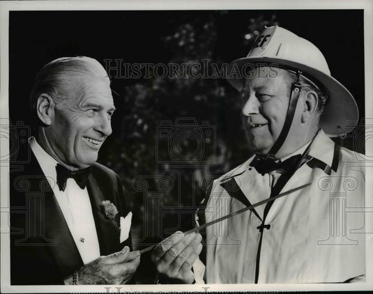 1968 Press Photo Richard Arlen & Edgar Buchanan in Petticoat Junction - Historic Images