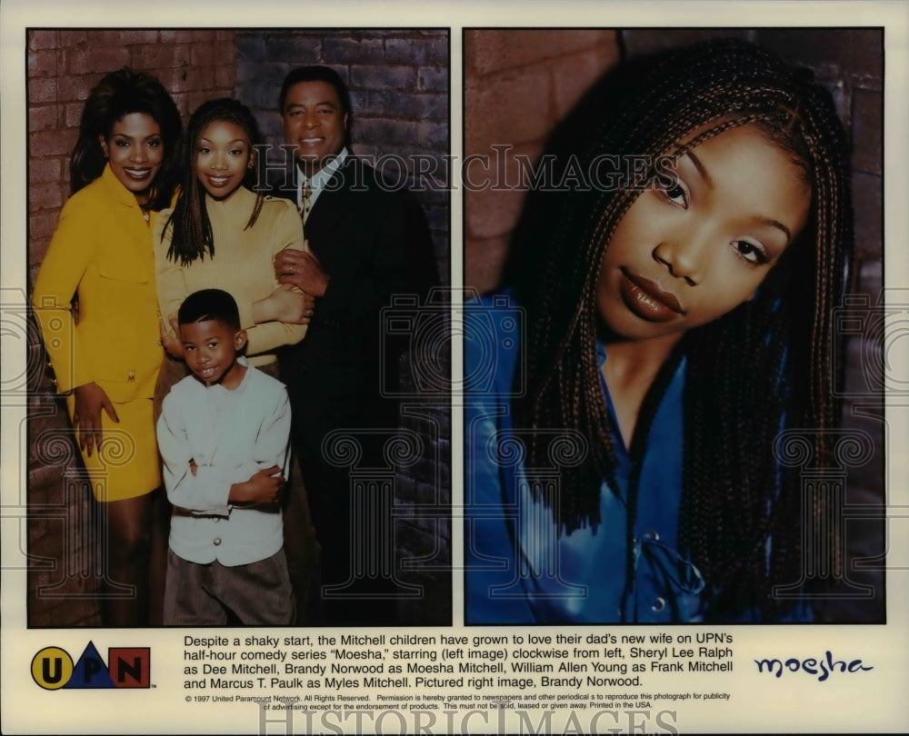 1997, Brandy Norwood, William Allen Young of Moesha - Historic Images