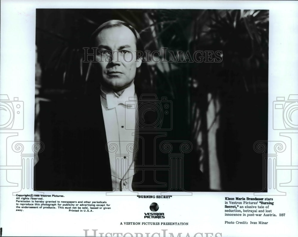 1989 Klaus Maria Brandauer on Burning Secret  - Historic Images