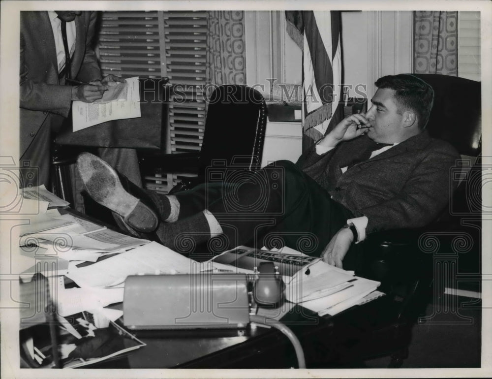 1961 Kennedy News Secretary Pierre Salinger - Historic Images