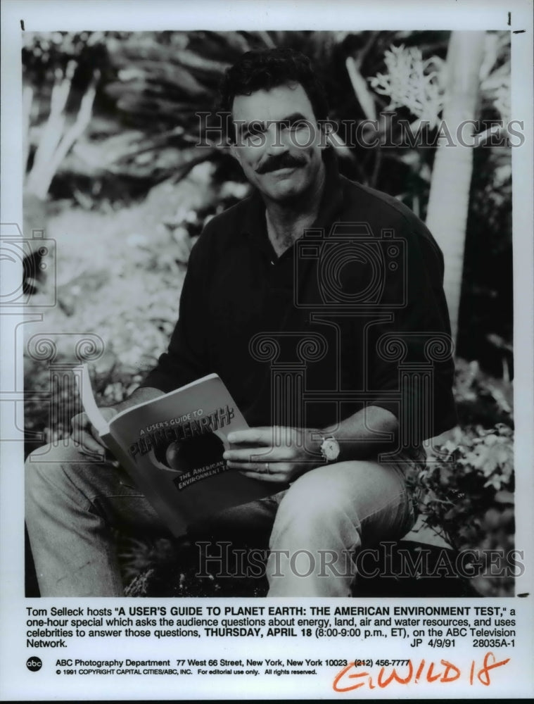 1991 Press Photo Tom Selleck in A User&#39;s Guide to Planet Earth - cvp75564 - Historic Images