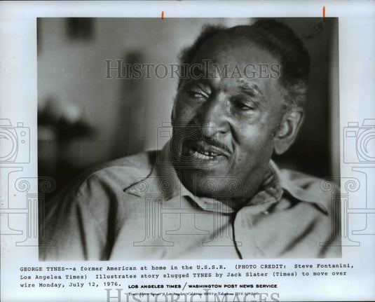 1976 Press Photo George Tynes Former American at Home in USSR-Historic Images