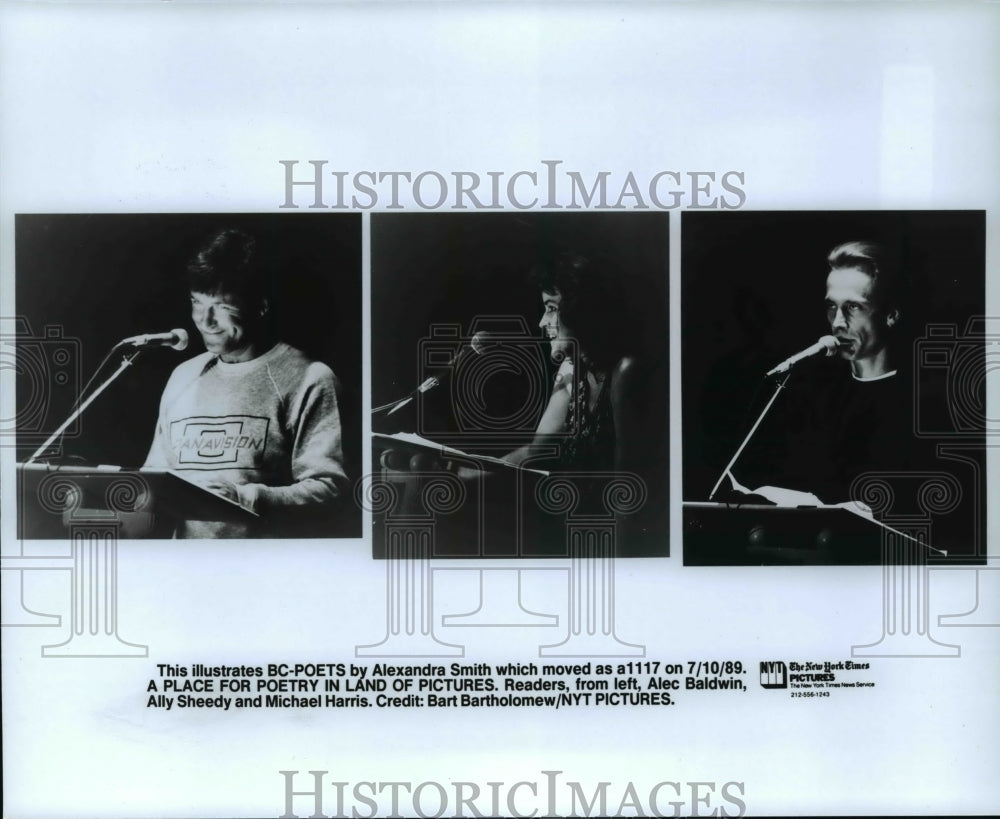 1989 A Place For Poetry in Land of Pictures Alec Baldwin &amp; Ally Shee - Historic Images