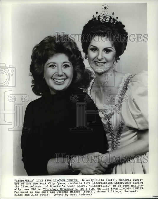 1980 Beverly SIlls Director of New York City Opera & Susanne Marsee - Historic Images